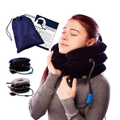 China Cervical Neck Traction Pillow CE Approved High Quality Air Neck Brace Cervical Traction Pillow Collar for sale