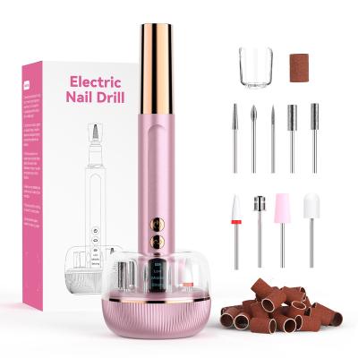 China ND03 Portable Electric Nail Drill Professional Nail Drill Kit Manicure Polishing Shape Tools for Home Use 500mAh for sale