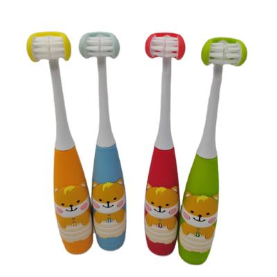 China 2020 Lovely Cute Cartoon Soft Bristle Beer Battery Operated Triple Kids Sonic Electric Toothbrush Automatic for sale