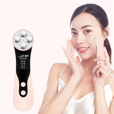 China Handheld Electronic Portable Multifunctional Face Lift Home Use APP Face Massager RF Beauty Skin Rejuvenation Device for sale