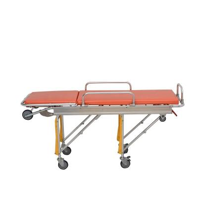 China Class I Adjustable Stretcher Orange Auto Loading Stretcher With IV Pole for sale