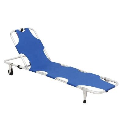 China OEM Aluminum Alloy Folding Stretcher For Emergency Rescue Medical Manual for sale