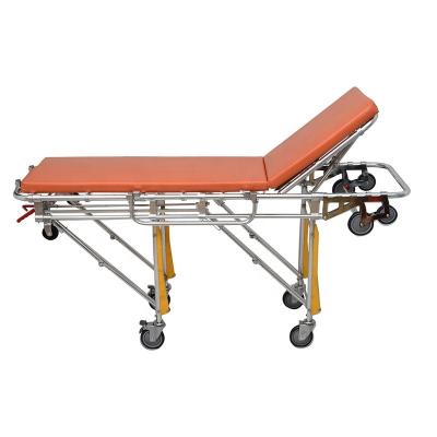 China Hospital Stretcher Orange Ambulance Gurney Class I Ambulance Stretcher Trolley for sale