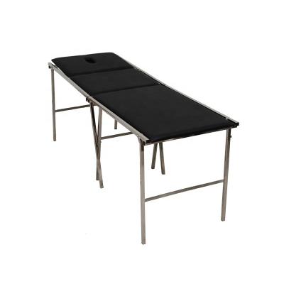 China Commercial Foldable Patient Examination Couch Black Hospital Examination Bed for sale