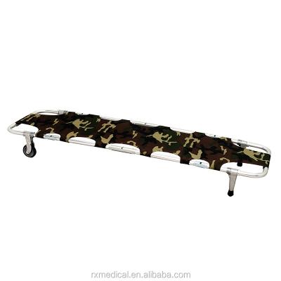 China Portable Folding Military Stretcher Camouflage Folding Medical Stretcher for sale