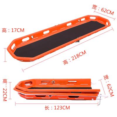 China Oranje Rescue Basket Stretcher Eerste Hulp Folding Stokes Basket OEM Te koop