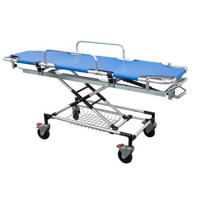 China Aluminum Alloy Emergency Hospital Bed Blue Emergency Stretcher Bed for sale