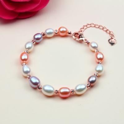 China 100% romantic nature bracelet, freshwater pearl string baroque pearl bracelet for sale