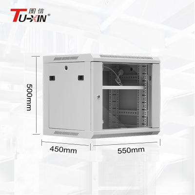 China Wall Mounted Cabinet Rack 19 Inch Wall Mount Rack 9u Network Cabinet With Fans In Home for sale