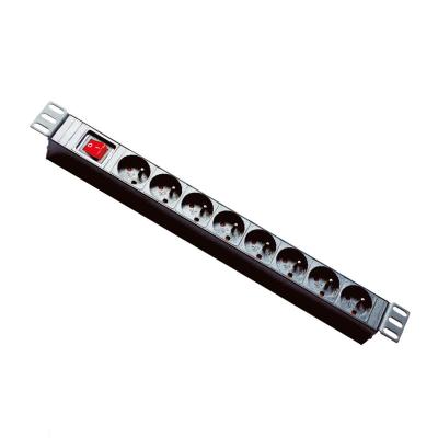 China Durable 19inch 1u 8way Socket Power Distribution Unit Rack Mount PDU France PDU for sale