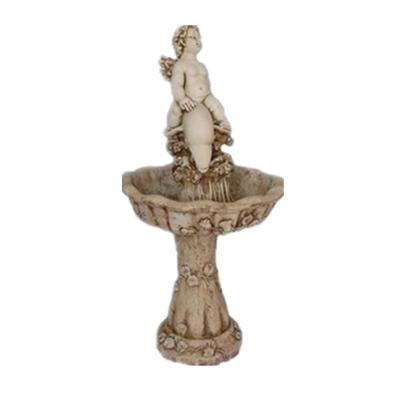 China Art Decor Customized Resin Open Water Fountain Angel Statue Solar Power Water Fountain for sale