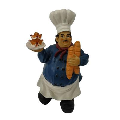 China Europe Customized Resin Opens Fat Chef Statue Chef Figurine For Home Decoration for sale