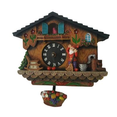 China Europe Resin Crafts Custom Christmas Wall Hanging Clock For Home Decoration for sale