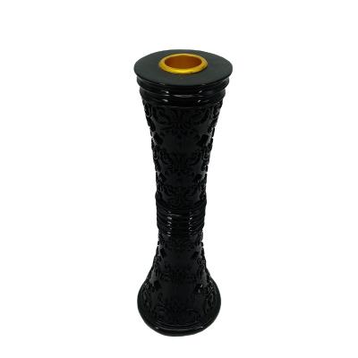 China Europe Resin Home Decorative Wholesale Black Totem Candlestick Modern Candle Holder for sale