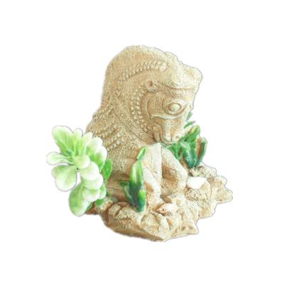 China Viable Statues Resin Custom Crafts Animal Aquarium Decoration For Fish Tank for sale