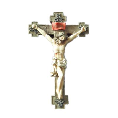 China Europe Polyresin Religious Crucifix Jesus Cross Crafts For Souvenir And Decoration for sale