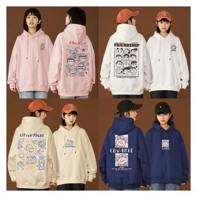 China Anti-Wrinkle Logo Streetwear Loose Printed Custom Fitted Crewneck Sweatshirts OEM Back Letter Pullover Graphic Sweatshirt For Women for sale