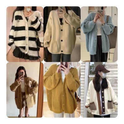 China Anti-Wrinkle Winter Girls' Sweater Korean Knitted Cardigan SweaterMiscellaneous Top Customized Inventory for sale