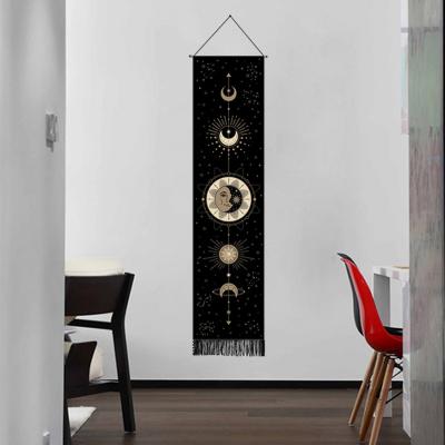 China Custom Printed Minimalist High Quality Cotton Moon Tapestry Home Canvas Decoration for sale