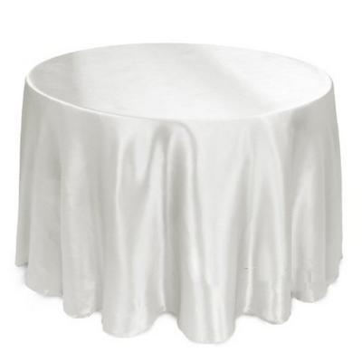 China Wholesale Luxury Elegant White Oilproof Satin Wedding Tablecloth Party Decorative for sale