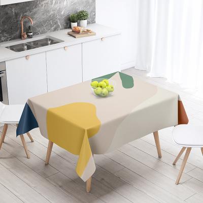 China Modern simple printing rectangular tablecloth waterproof home decoration waterproof tablecloth for dining room for sale