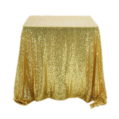 China Oilproof High Quality Sequin Rectangular Birthday Table Covers Table Cloth Party Wedding for sale