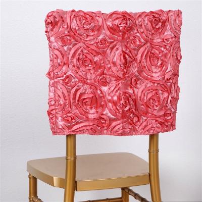 China New High Quality Simple Rosette Decoration Elegant Spandex Rosette Chair Sash Style Wedding Chair Sash for sale