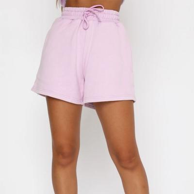 China Baumwoll-Frauen-Sport-Shorts mit hoher Taille zu verkaufen