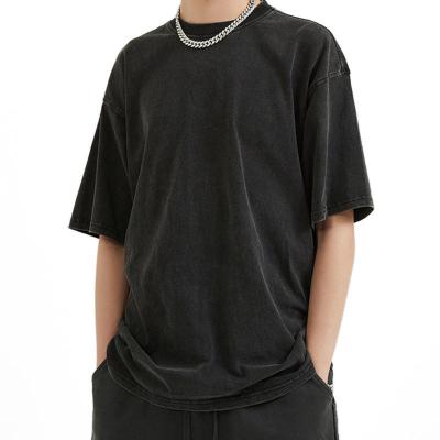 Cina Peso pesante 100% cotone Sport Wear Hip Hop Drop Spalla Oversized Tee Unisex in vendita