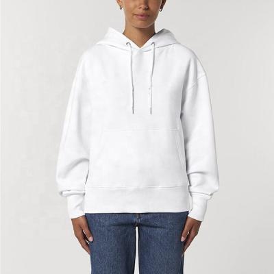 China Cotton grueso Peso pesado Hoodie de manga larga de gran tamaño Color blanco en venta