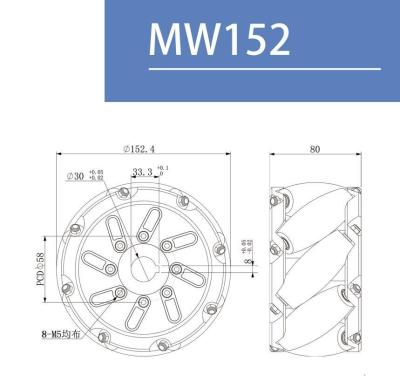 Chine 6 pouces 152 mm roues mécaniques à charge moyenne Chine à vendre