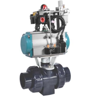 China General China PVC Pneumatic Actuator Ball Valve Control Valve Price for sale