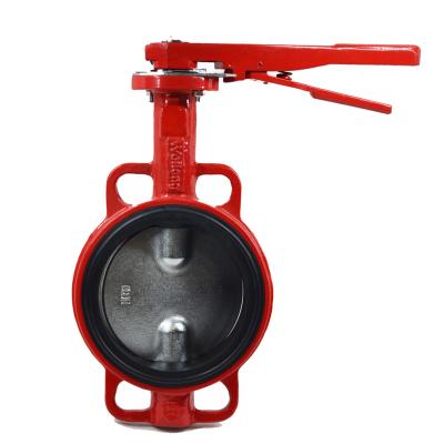 China Ductile Type Butterfly Valve General Good Quality Cast Iron Handle Wafer Type Price List for sale