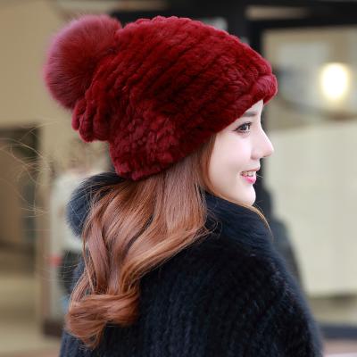 China 2021Factory Direct Comfortable Rabbit Women Cheap Warm Hat for sale