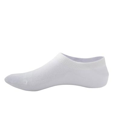 China Antibacterial 200 Couple Needle Boat Sock Invisible Thin Breathable Anti-falling Silicone Heel No Show Men Socks for sale