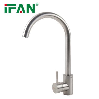 China Thermostatic Faucets IFAN Hot Sale Stainless Steel Kitchen Sink Faucet Water Tap Mixer Modern Kitchen Faucet for sale