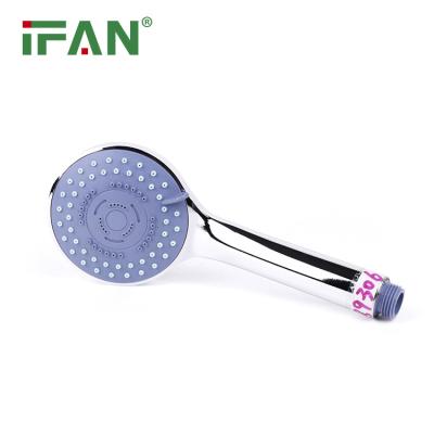 China Without Slide Bar IFAN Hot Sale High Pressure Shower Head Plastic Bathroom Portable Shower Head Handheld Rain Shower Head for sale