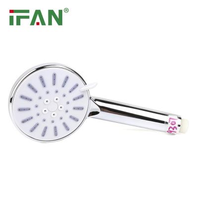 China Without Slide Bar IFAN Manufacture ABS Plastic Shower Head High Pressure Hand Bath Shower Head Adjustable Spray Sprinkler Shower Head for sale