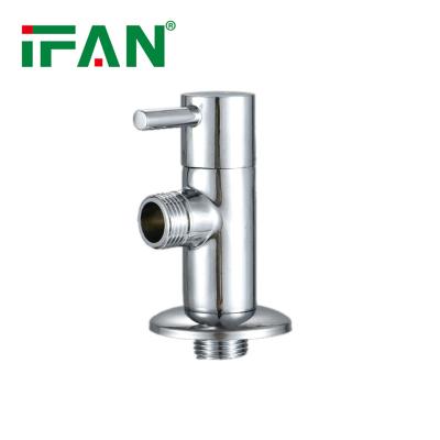 China Corrosion Resistance IFAN 1/2 Inch Zinc Handle Brass Angle Valve Half Turn Angle Seat Valve for sale