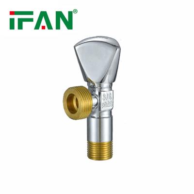 China Corrosion Resistance IFAN Hot Sale Brass Angle Valve 1/2 Half Turn Angle Valve Water Valve for sale