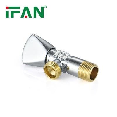 China Corrosion Resistance IFAN Wholesale Half Turn Angle Valve 1 Way 90 Degree Brass Angle Valve Water Control Angle Valve 1/2 for sale