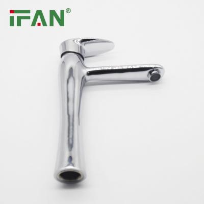 China Thermostatic Faucets IFAN Single Hole Brass Basin Faucet Deck Mounted Mixer Tap Hot Cold Water Bathroom Tall Vessel Wash Basin Faucet for sale