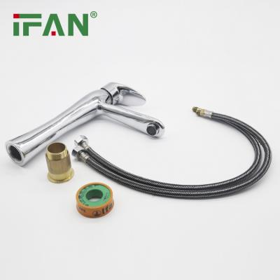 China Thermostatic Faucets IFAN Factory Supply Brass Basin Faucet Hot Cold Water Tap Mixer Bathroom Modern Wash Basin Faucet for sale