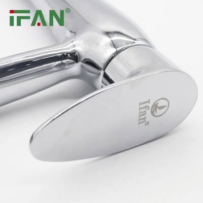 China Thermostatic Faucets IFAN Manufacture Hot Cold Water Tap Basin Faucet Bathroom Mixer Water Fall Bibcock Brass Basin Faucet for sale