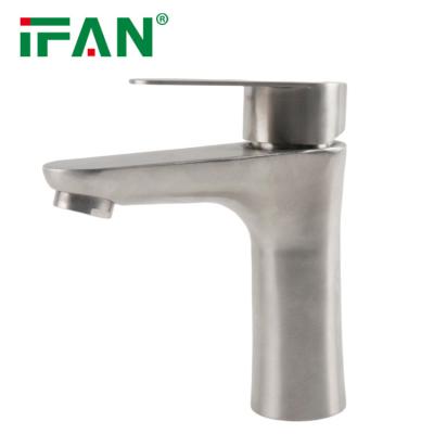 China Thermostatic Faucets IFAN Hot Sale 304 Stainless Steel Body Single Handle High Pressure Basin Faucet for sale