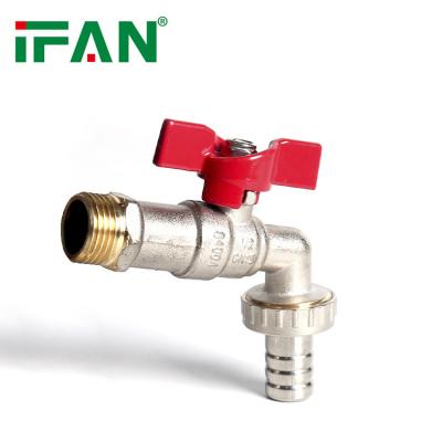 China Traditional IFAN Brass Bibcock Manufactures Supply Basin Faucets Bathroom Tap's With Butterfly Handle for sale