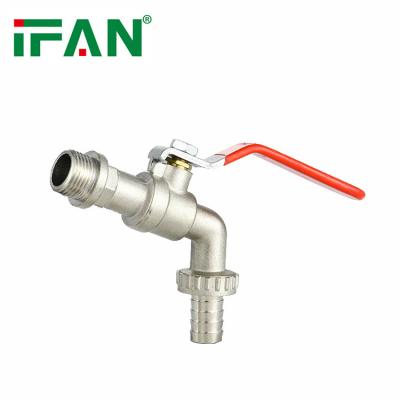 China Traditional IFAN Factory Bibcock Tap Supply 1/2 Inch 3/4 Inch Bathroom Faucet Modern Style Cold Water Taps for sale