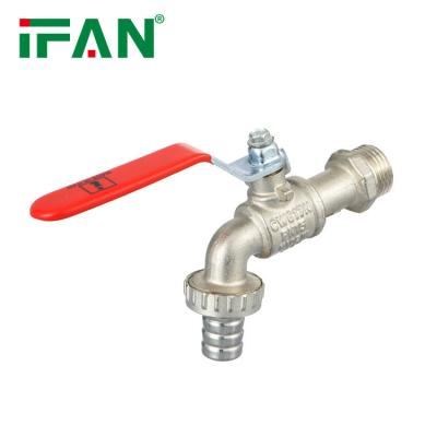 China Traditional IFAN Manufacturer Supply Modern Style Bibcock Tap Supply 1/2 Inch Bathroom Sink Faucet for sale