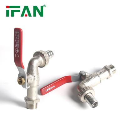 China Traditional IFAN Manufacture Morden Style Basin Faucets Outdoor Garden Taps Water Plumbing Materials Brass Bibcock for sale