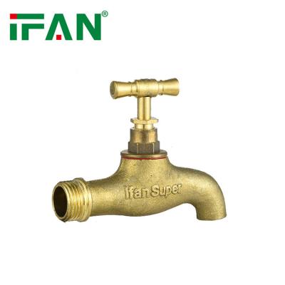 China Modern IFAN Plumbing Materials Forged 3/4 Inch Copper Outdoor Garden Taps Brass Faucets Bibcock for sale